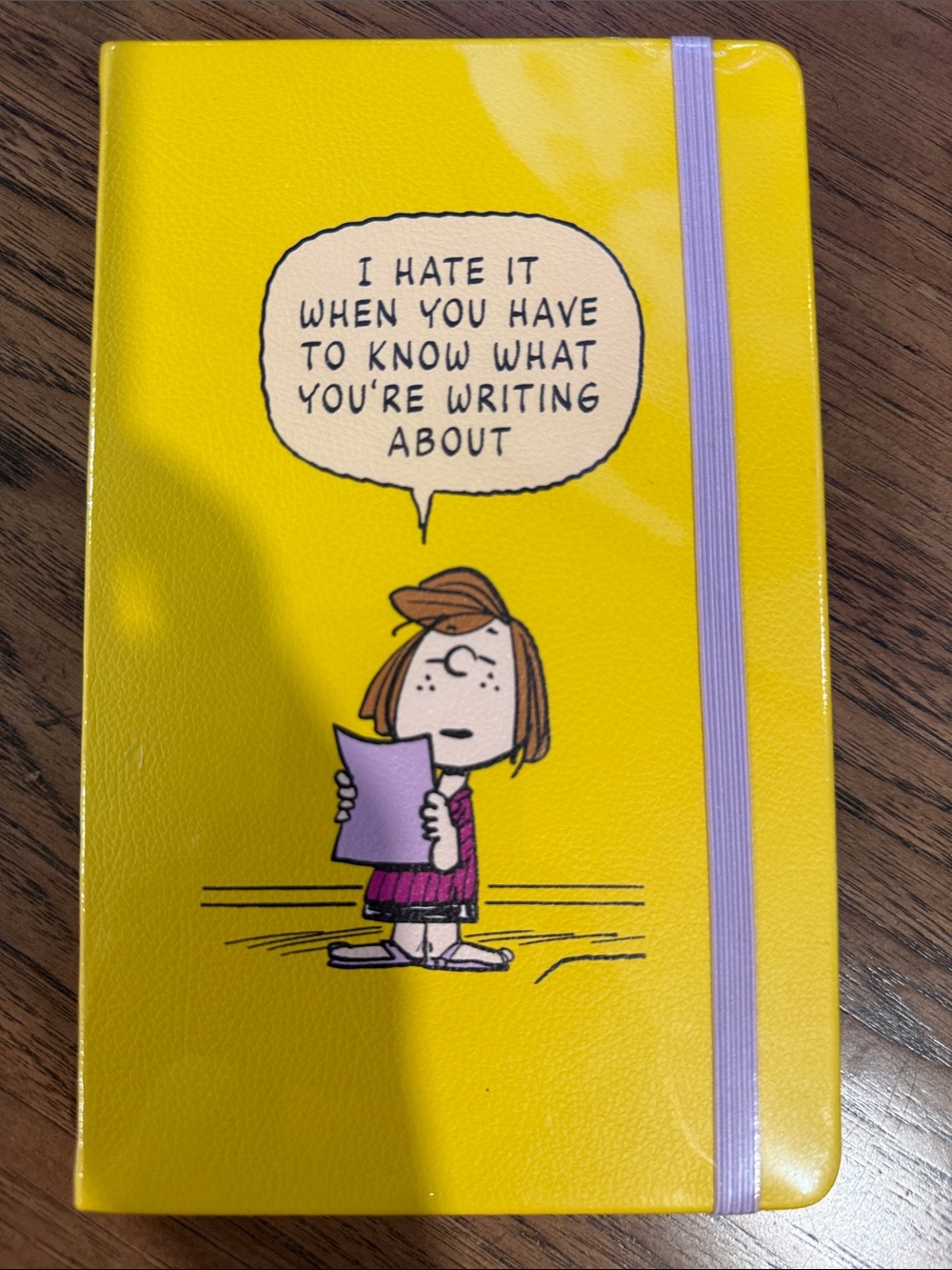 Moleskine Yellow Peanuts Comic Hardcover Notebook with Purple Elastic